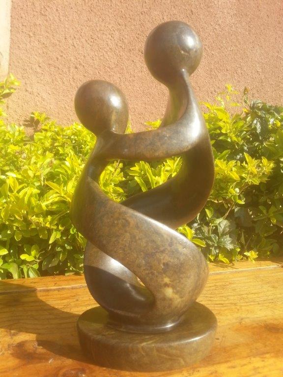 Mother and Child, Stone Sculpture 9H