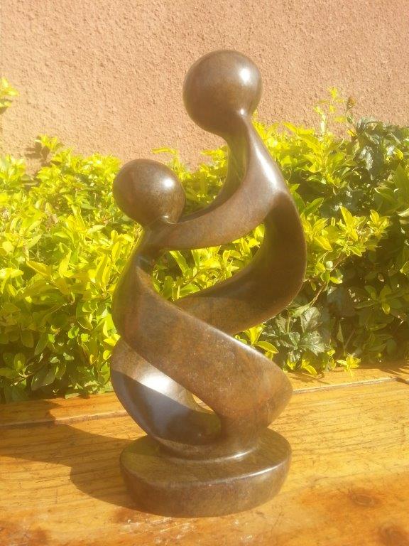 Mother and Child, Stone Sculpture 10H