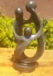 Family of 3 Heads, Stone Sculpture 9H
