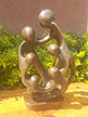Family of 6 Heads, Stone Sculpture 12H
