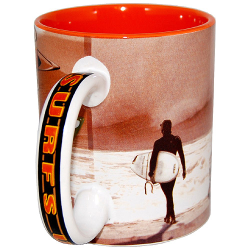 Ceramic Mug with California Old Time Surfing Icon, photo-1