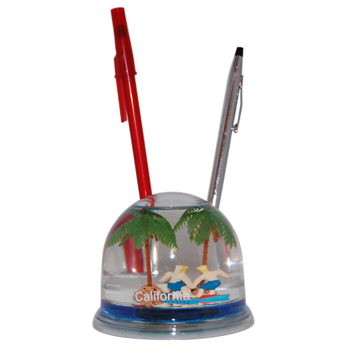 California Surfer Water Globe and Pen Holder, photo-1