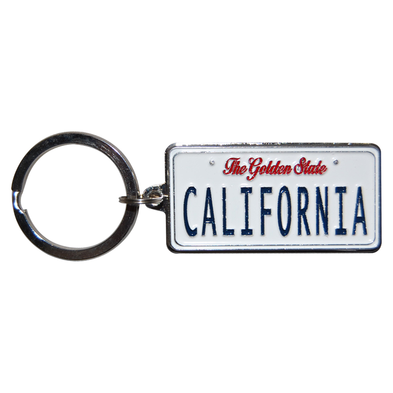 California The Golden State License Plate Key Chain