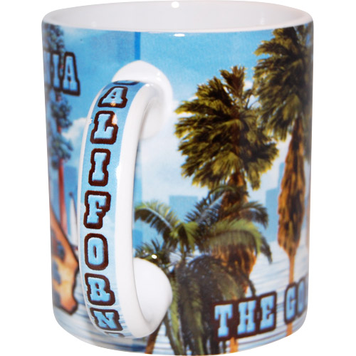 California Souvenir Mug with State Map/Tourist Attractions, photo-1