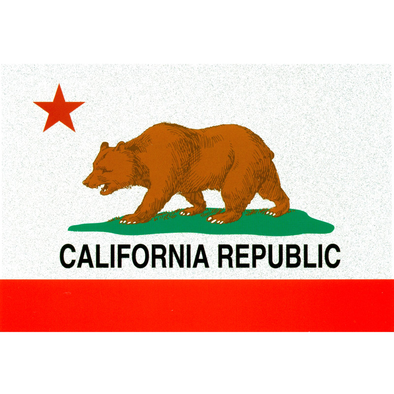 California Republic Flag Postcard for Sale, 4"L x 6"W