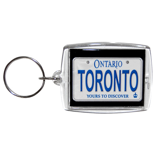 Toronto, Ontario Souvenir License Plate Acrylic Key Chain