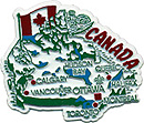 Map of Canada - Refrigerator Magnet, 2.25L