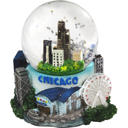 Chicago - Mini Snow Globe, 2.75H