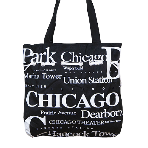 Chicago Canvas Tote Bag with Top Zipper, 14.5H, photo-3