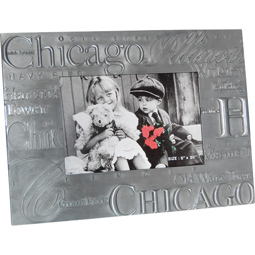 Chicago Souvenir Pewter Picture Frame