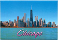 Chicago City Skyline Souvenir Metal Magnet