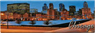 Chicago City View Souvenir Metal Magnet - Panorama