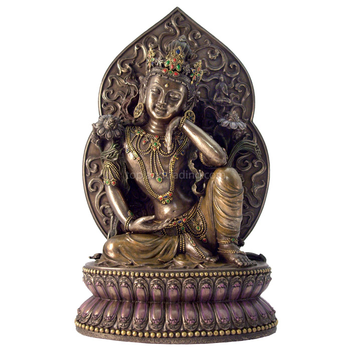 Buddha-Tibetan Buddha Style-Manjushri , 11x6 1/2