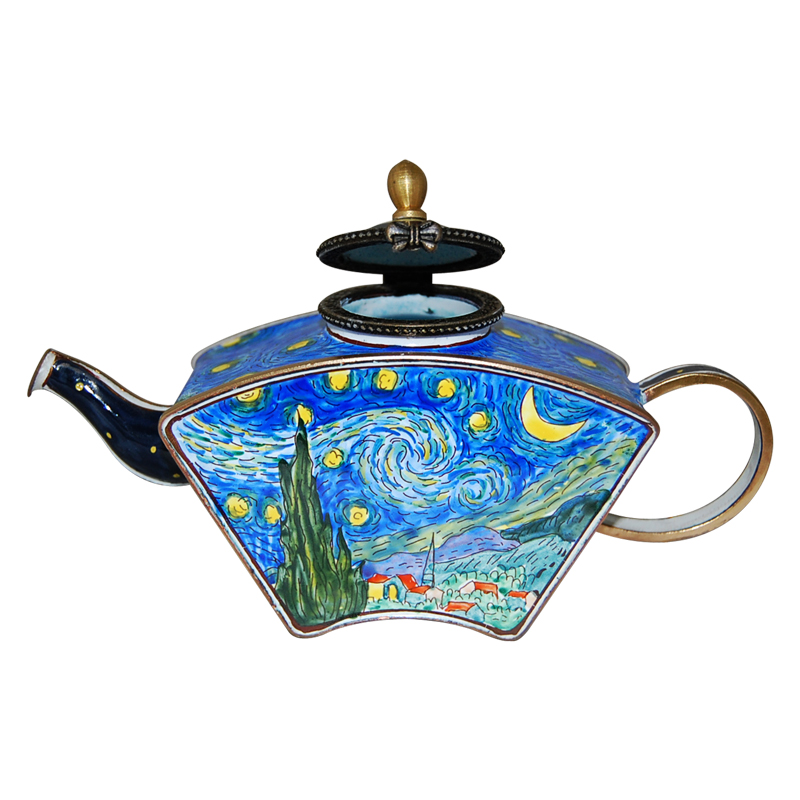 Star Light Van Gogh Miniature Teapot, photo-1