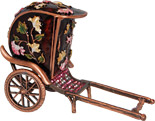 Chinese Rickshaw - Enamel Jeweled Trinket Box, 4L
