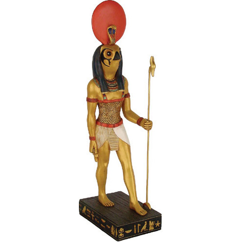 Ra-Harakti Horus as God of Light Standing Statue, 14.5H