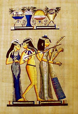 Royal Musician, 12x16, Papyrus Painting
