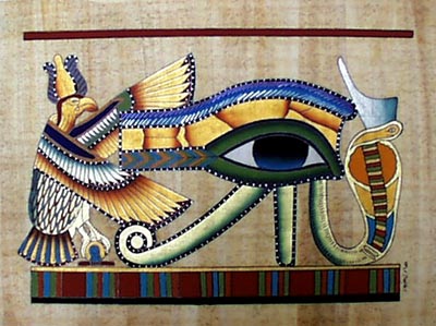 The Eye of Horus 24x16 Papyrus Painting