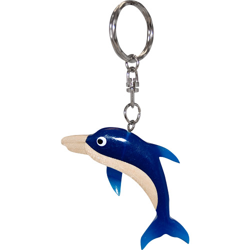 Dolphin Key Chain - Wood