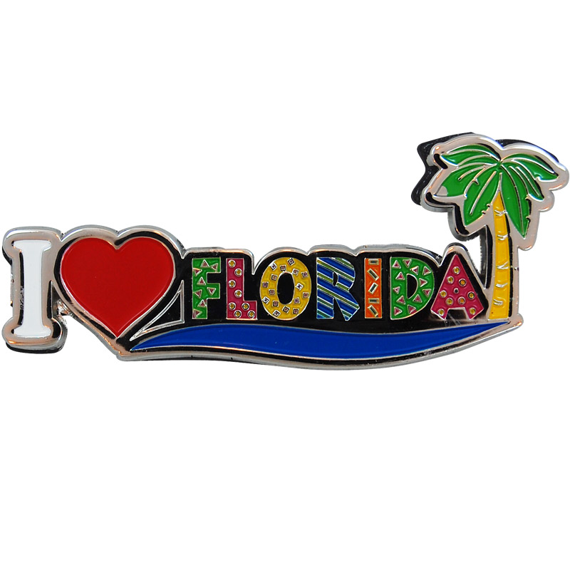 I Love Florida Metal Magnet