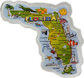 Large Florida State Map Fridge Magnet in Acrylic