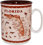 Florida State Map Souvenir Mug - Brown