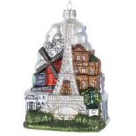 Paris City Glass Ornament