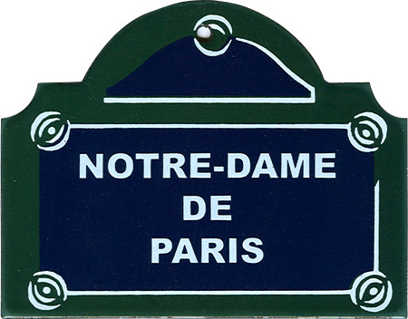 Paris Street Sign, Notre-Dame De Paris, 4x3