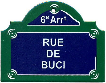 Paris Street Sign, Rue de Buci, 4x3