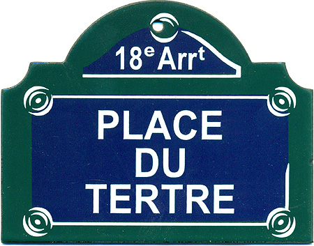 Paris Street Sign, Place du Tertre, 4x3