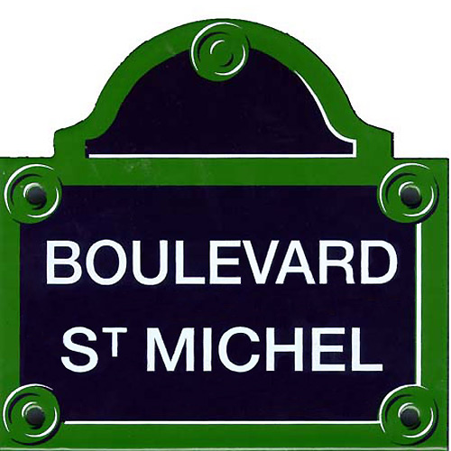 Paris Street Sign Replica, Boulevard St. Michel, 6x6