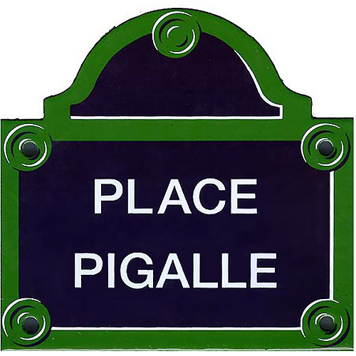 Paris Street Sign Replica, Place Pigalle, 6x6