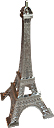 5 Eiffel Tower Mini Replica, Silver