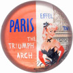 Chic French Style Paperweight - Arc de Triomphe & Eiffel Tower