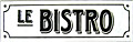 French Enamel Sign, Bistro (Bar)