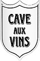 French Enamel Sign, Cave Aux Vins