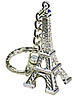 Eiffel Tower Miniature Replica, Silver Color Key Chain
