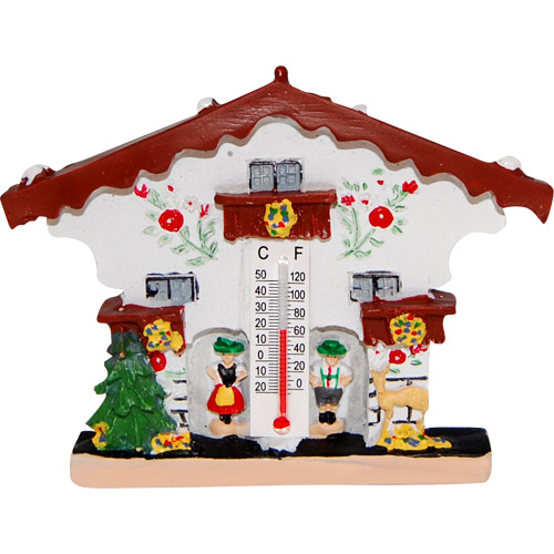 Traditional German House - Fridge Magnet w/ Thermometer