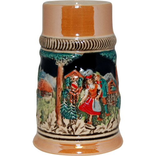 Miniature Beer Stein - German Couple and Clock, photo-1