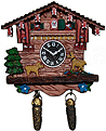 Cuckoo Clock with Dogs Fridge Magnet