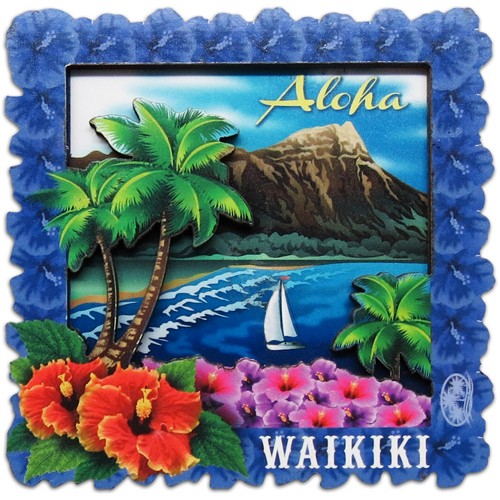 Waikiki Souvenir Magnet