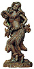 Hapa Wood Ancient Tikis - Hula Girl Dancing Tiki, 11H
