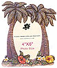 Palm Tree With Flowers Photo Frame, 4x6 Photo Size