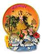 Hawaiian Souvenir - Plate with Mini Globe