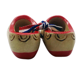 Miniature Wooden Dutch Clogs, Traditional Style - 3.25L, photo-2
