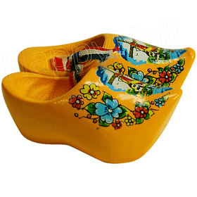 2.5 Wooden Clog Shoes, Yellow, photo-1