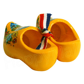 2.5 Wooden Clog Shoes, Yellow, photo-2