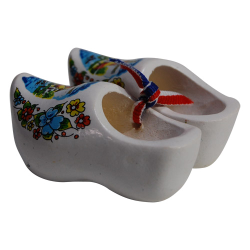 2.5 Wooden Clog Shoes Magnet, White, photo-1