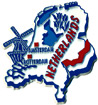 Netherlands Souvenir Country Map Magnet