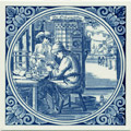 Orlosimaaker / Watchmaker, Dutch Delft Tile 6